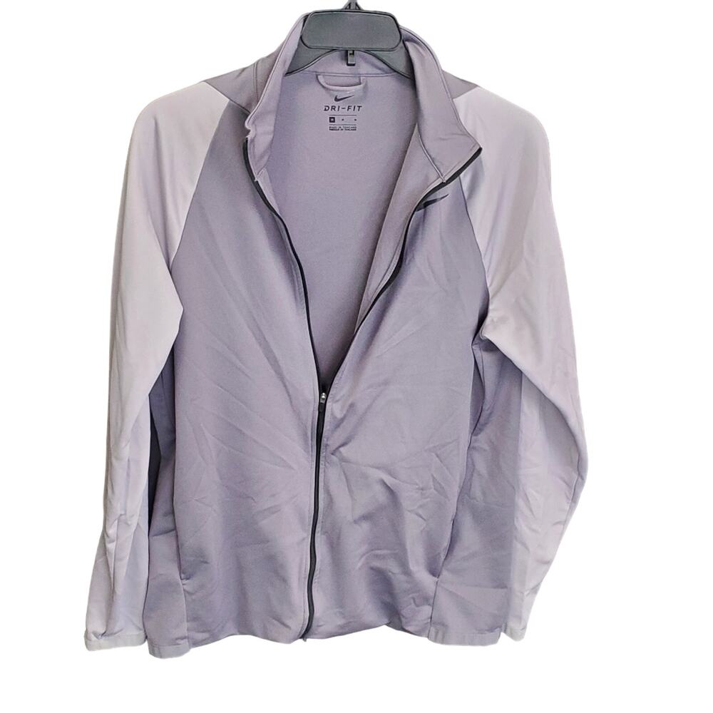 Nike Dri-Fit Men's Woven Muted Gray Zip-Up Training Jacket Size Medium